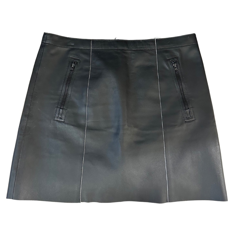 Vince Black Leather Mini | Short Skirt, Size 0. Never worn.